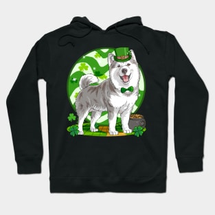 Alaskan Malamute St Patricks Day Leprechaun Hoodie